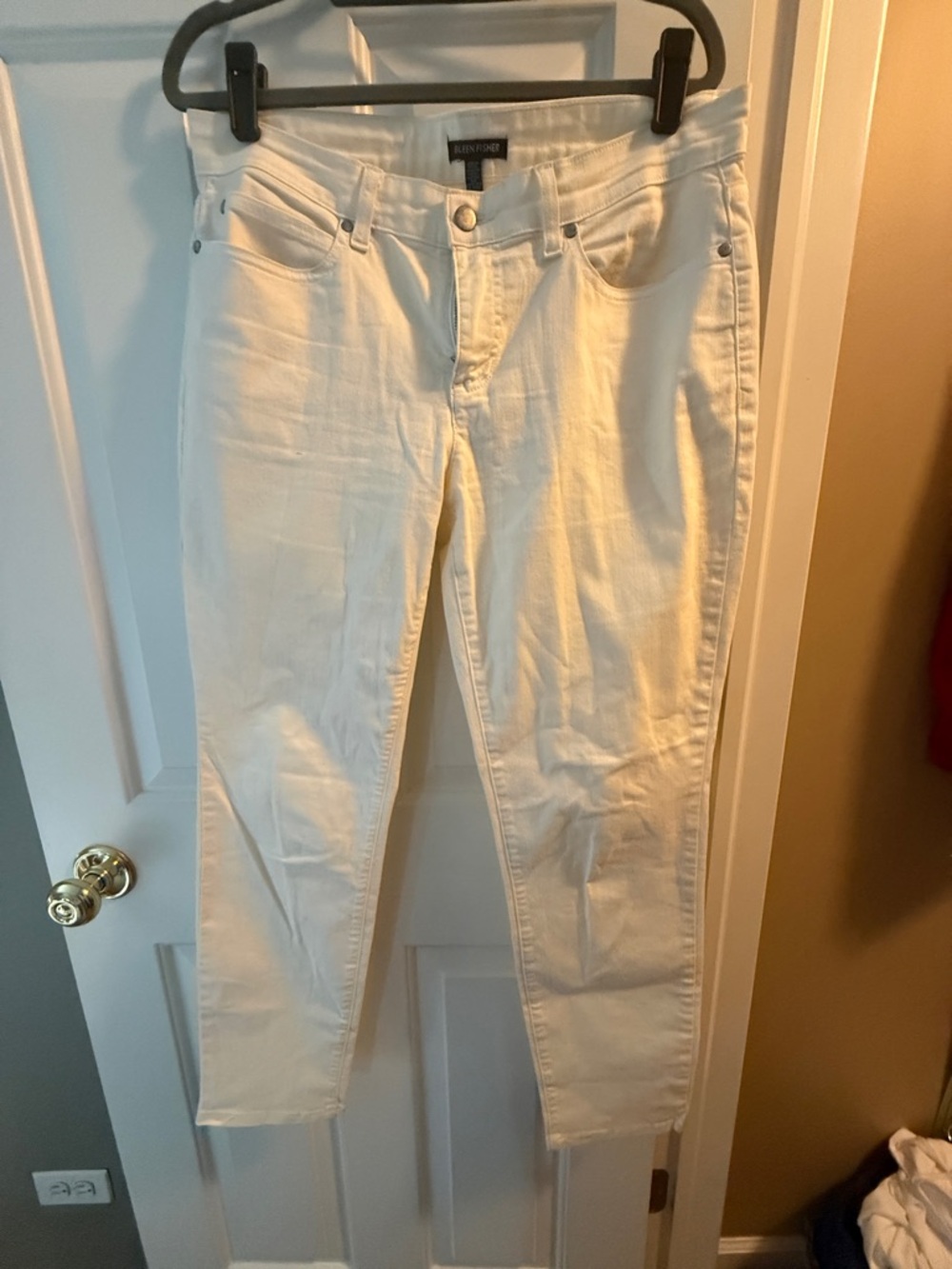 Eileen Fisher White Skinny Jeans